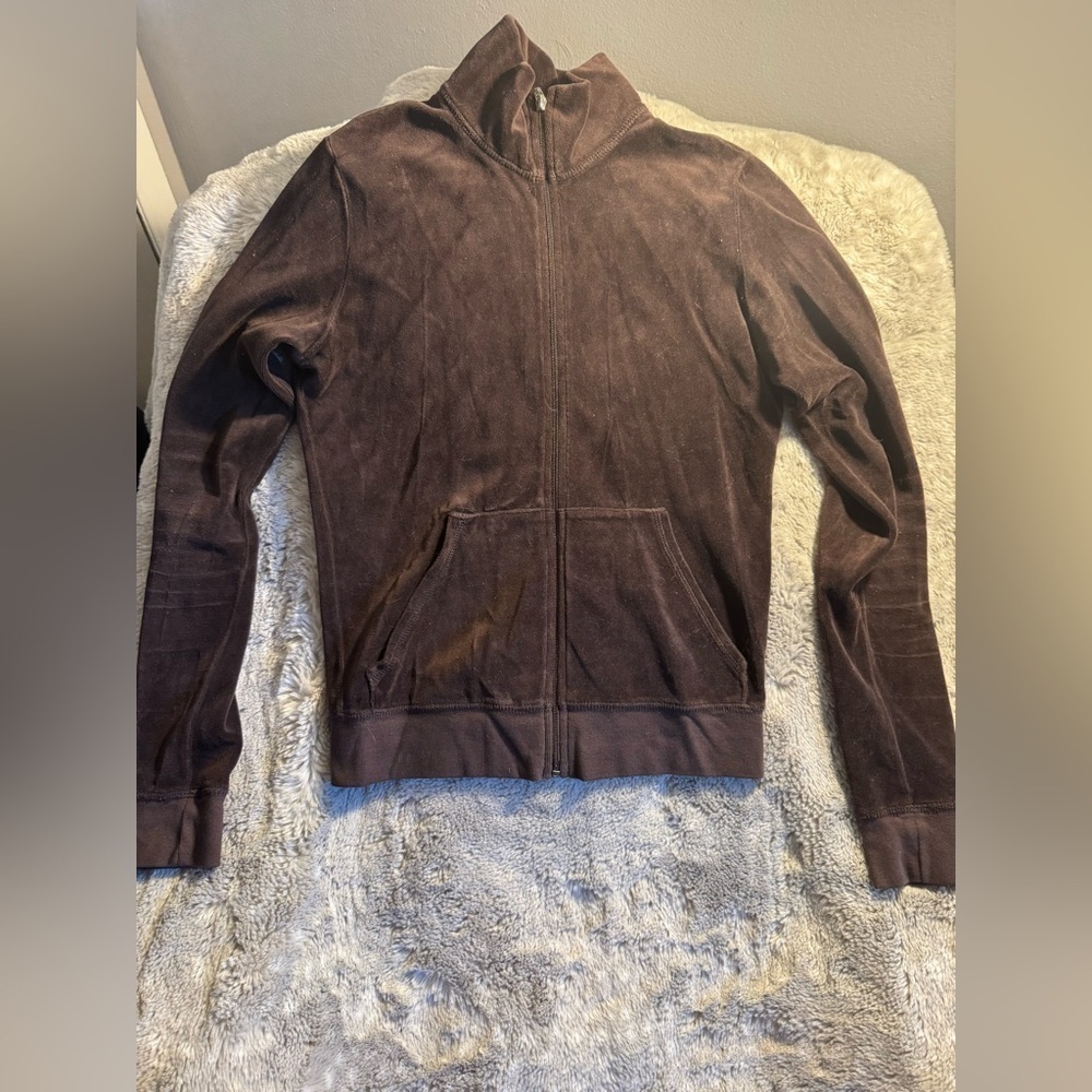 VINTAGE JUICY COUTURE VELOUR TRACK JACKET - M